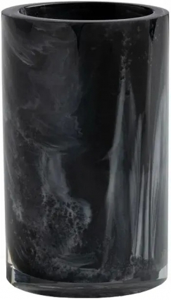 Стакан Kassatex Ducale Black ADE-T-BW черный,  в современном стиле