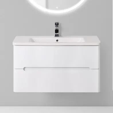 Тумба для комплекта BelBagno Luxury / Soft 80 bianco lucido подвесная, с ящиками
