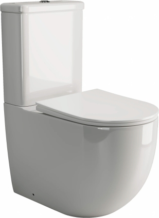 Унитаз-компакт Ceramica Nova Mia Rimless CN1801 белый, овальный, 36x62 см