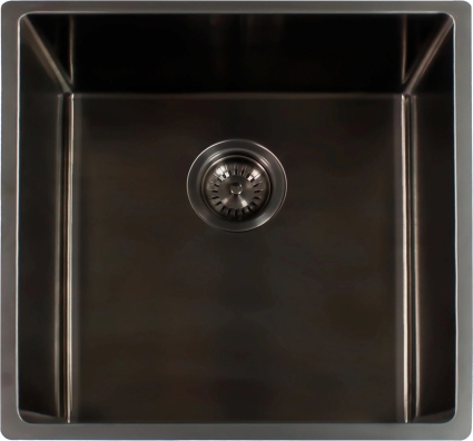 Мойка кухонная Reginox Miami 50x40 Gun Metal 3,5" PVD(R30721), глянцевая, прямоугольная, 54x44 см