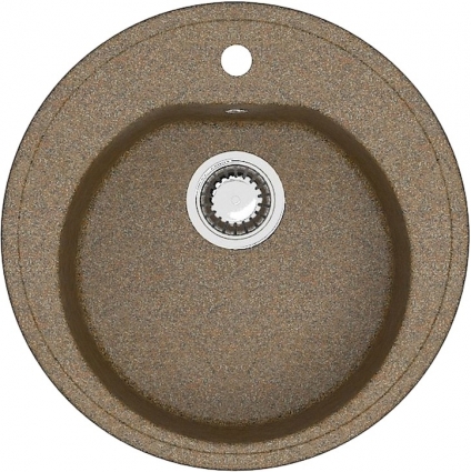 Мойка кухонная ZETT lab. T003Q009 терракот матовая, круглая, 51x51 см