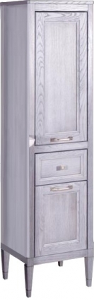 Шкаф-пенал ASB-Woodline Гранда 40 R, серый, матовый, правый