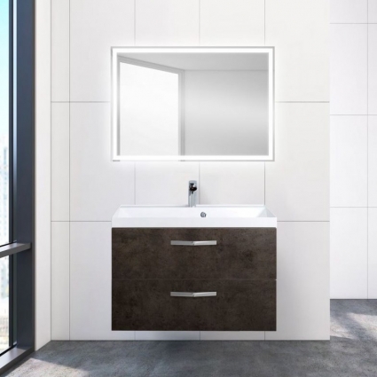 Мебель для ванной BelBagno Aurora 80 cemento scuro подвесная, с ящиками