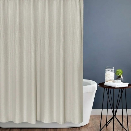 Штора для ванной Carnation Home Fashions Grace Jacquard Grey в современном стиле