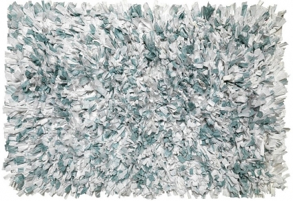 Коврик Carnation Home Fashions Paper Shag Mineral Blue голубой,  в современном стиле