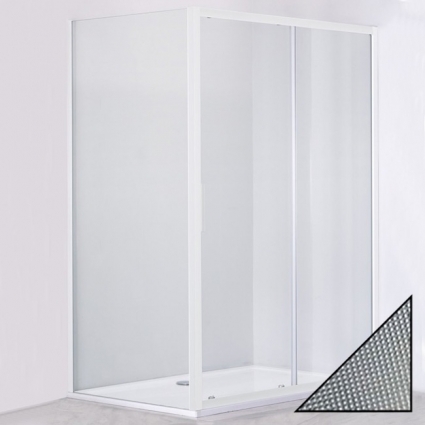 Душевой уголок Cezares Relax AHF-1-110/80-P-Bi стекло punto прямоугольный, двери раздвижные