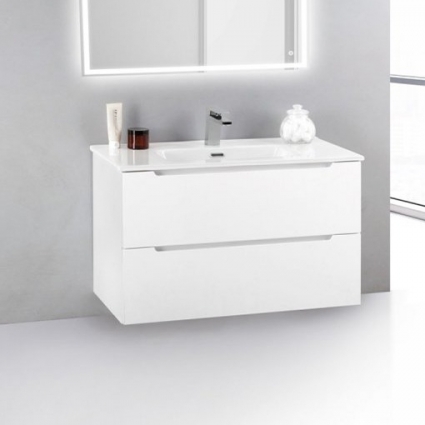Тумба для комплекта BelBagno Etna 39 80 bianco lucido подвесная, с ящиками