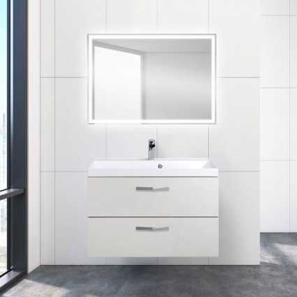Мебель для ванной BelBagno Aurora 80 pietra bianca подвесная, с ящиками