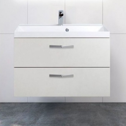 Тумба с раковиной BelBagno Aurora 80 pietra bianca, подвесная, с ящиками