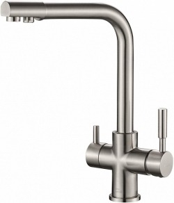 Смеситель Steel Hammer SH 552 SATIN для кухонной мойки однорычажный, хром