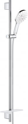 Душевой гарнитур Grohe Rainshower SmartActive 26579LS0 белая луна штанга 93 см, шланг 175 см
