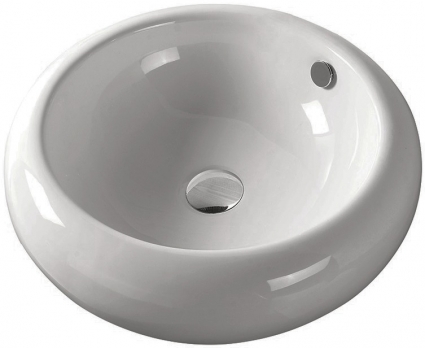 Раковина SantiLine SL-1064 круглая, цвет белый, на столешницу