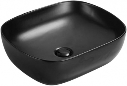 Рукомойник SantiLine SL-1105MB черный матовый прямоугольная, на столешницу
