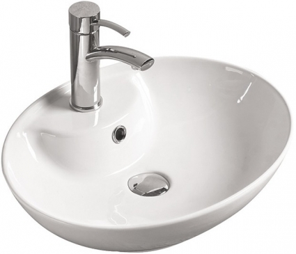 Раковина SantiLine SL-1043 овальная, цвет белый, на столешницу