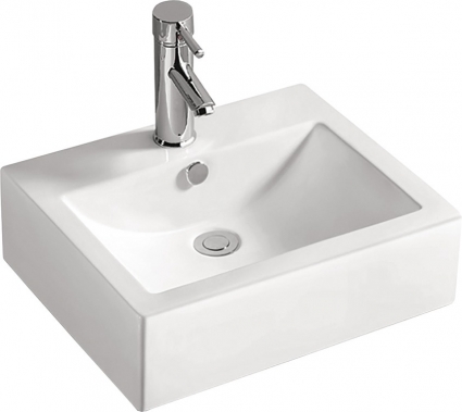 Раковина SantiLine SL-1005 прямоугольная, цвет белый, на столешницу