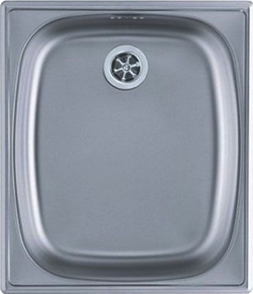 Мойка кухонная Alveus Basic 10 декор рифленая, прямоугольная, 38x44 см