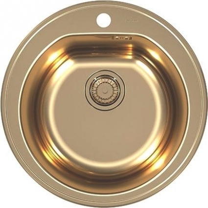 Мойка кухонная Alveus Form Monarch 30 бронза глянцевая, круглая, 51x51 см