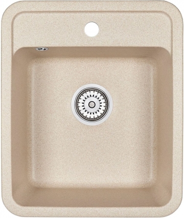 Мойка кухонная Granula Standart ST-4202 бежевая матовая, прямоугольная, 42x50 см
