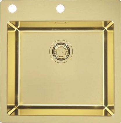 Мойка кухонная Alveus Pure Monarch 30 золото глянцевая, прямоугольная, 51.5x52.5 см