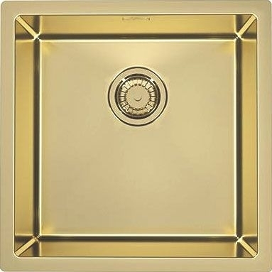 Мойка кухонная Alveus Quadrix Monarch 30 золото глянцевая, квадратная, 45x45 см