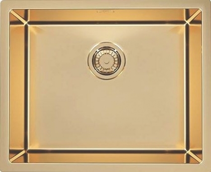 Мойка кухонная Alveus Quadrix Monarch 50 бронза глянцевая, прямоугольная, 55x45 см