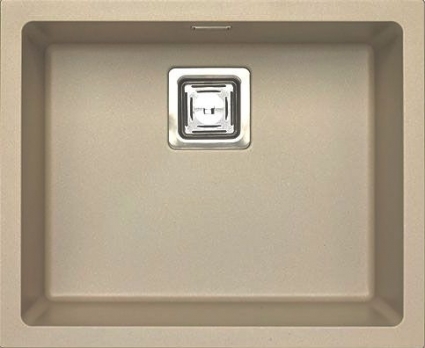 Мойка кухонная Alveus Quadrix Granital 50 pebble матовая, прямоугольная, 56x46 см