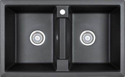 Мойка кухонная Granula GR-8101 черный матовая, прямоугольная, 81x50 см