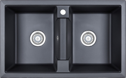 Мойка кухонная Granula GR-8101 шварц матовая, прямоугольная, 81x50 см
