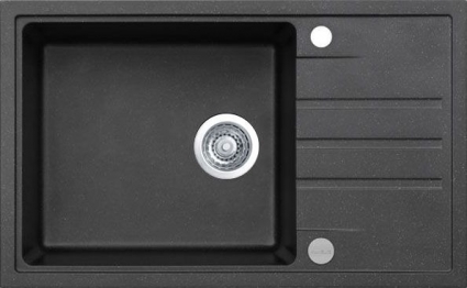 Мойка кухонная Alveus Intermezzo Granital 130 carbon матовая, прямоугольная, 78x48 см
