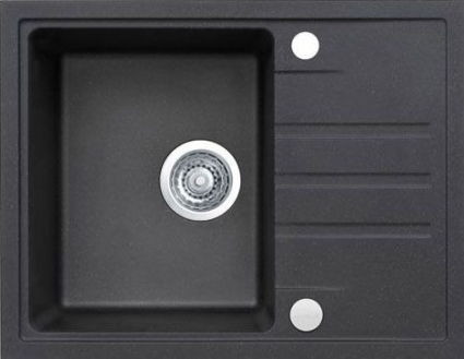 Мойка кухонная Alveus Intermezzo Granital 30 carbon матовая, прямоугольная, 62x48 см