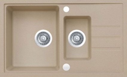 Мойка кухонная Alveus Intermezzo Granital 70 beige матовая, прямоугольная, 78x48 см