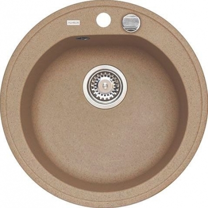 Мойка кухонная Alveus Niagara Granital 10 beige матовая, круглая, 51x51 см