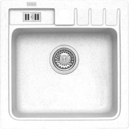 Мойка кухонная Alveus Niagara Granital 20 arctic матовая, квадратная, 46.5x46.5 см