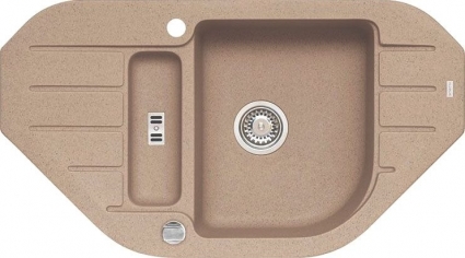 Мойка кухонная Alveus Niagara Granital 60 beige матовая, многоугольная, 90x50 см