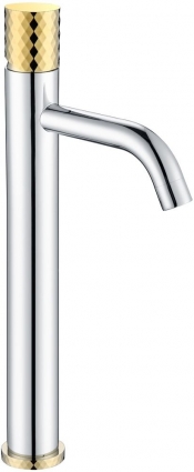 Смеситель Boheme Stick 122-CRG для раковины, chrome diamond gold, однорычажный, высота излива 20.3 см