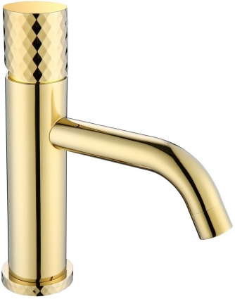 Смеситель Boheme Stick 121-GG для раковины, gold diamond gold, однорычажный, золото