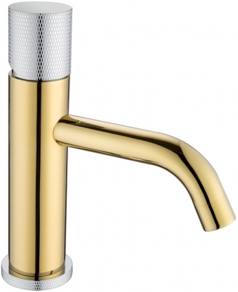 Смеситель Boheme Stick 121-GCR.2 для раковины, gold touch chrome, однорычажный, высота излива 7.6 см