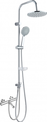 Душевая стойка Agger Thermo A2493500 хром, штанга 97 см, шланг металлический 180 см