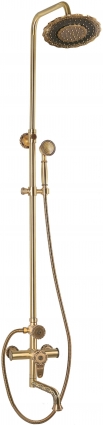 Душевая стойка Bronze de Luxe Windsor 10120PF/1 бронза, штанга 124 см