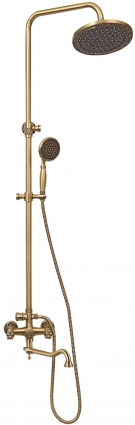 Душевая стойка Bronze de Luxe Florence 10131D для ванны с душем, бронза, штанга 124 см