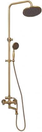Душевая стойка Bronze de Luxe Florence 10131P для ванны с душем, бронза, штанга 124 см