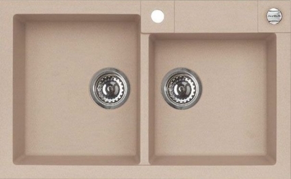 Мойка кухонная Alveus Rock Granital 90 beige матовая, прямоугольная, 78x48 см