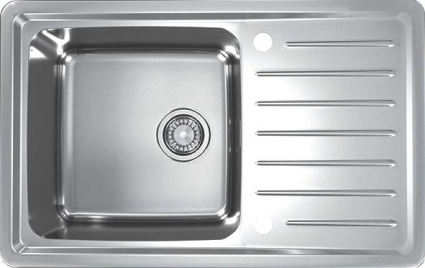 Мойка кухонная Alveus Galeo 20 матовая, прямоугольная, с крылом, 79x50 см