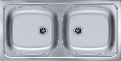 Мойка кухонная Alveus Basic 70 глянцевая, прямоугольная, 86x43.5 см