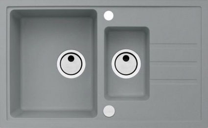 Мойка кухонная Alveus Intermezzo Granital 70 concrete матовая, прямоугольная, 78x48 см