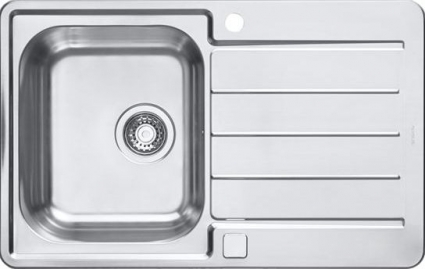 Мойка кухонная Alveus Line Maxim 80 матовая, прямоугольная, с крылом, 79x50 см