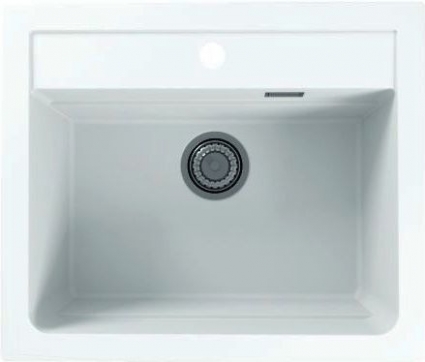 Мойка кухонная Alveus Atrox Granital 30 arctic матовая, прямоугольная, 59x50 см