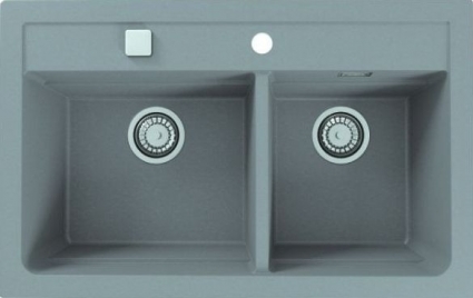 Мойка кухонная Alveus Atrox Granital 50 concrete матовая, прямоугольная, 79x50 см