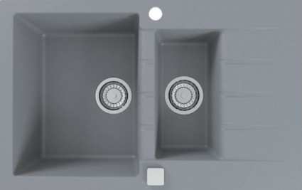 Мойка кухонная Alveus Cadit Granital 70 concrete матовая, прямоугольная, 79x50 см