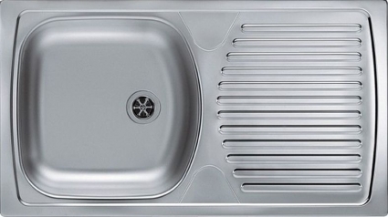 Мойка кухонная Alveus Basic 170 декор рифленая, прямоугольная, с крылом, 78x43.5 см